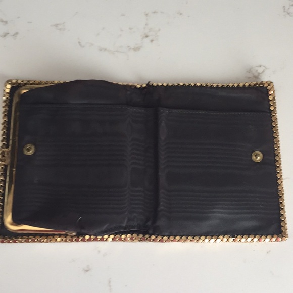 Whiting & Davis Wallet Gold Mesh Vintage 60s - Picture 7 of 11